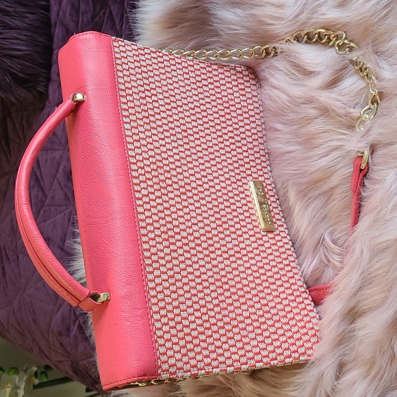 Olivia&Joy Coral and Beige Pocketbook - Picture 3 of 8